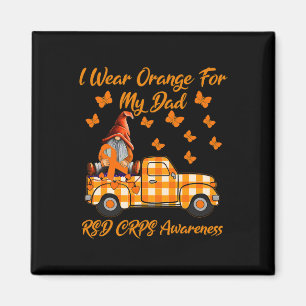 Gnomes I Wear Orange For My Dad Rsd Crps Awareness Magnet
