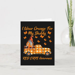 Gnomes I Wear Orange For My Daddy RSD CRPS Awarene Card