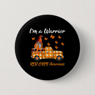 Gnomes I'm A Warrior Rsd Crps Awareness  2 Inch Round Button