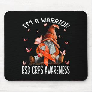 Gnomes I'm A Warrior Rsd Crps Awareness Butterfly Mouse Pad