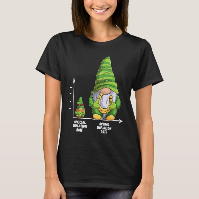 Gnomes Inflation Rates  St Patricks Day Inflation T-Shirt (Front)