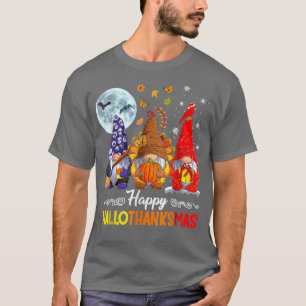 Gnomes Lover Halloween Merry Christmas Happy Hallo T-Shirt
