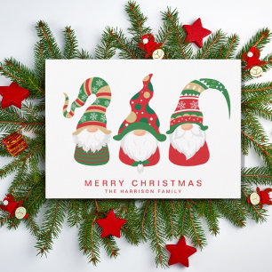 Gnomes Merry Christmas Holiday Card