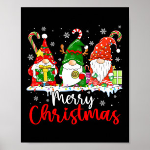 Gnomes Merry Christmas Light Family Gnome Poster