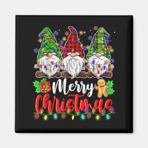 Gnomes Merry Christmas Light Gnome Xmas  Magnet