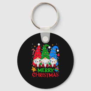 Gnomes Merry Christmas Xmas Matching Keychain