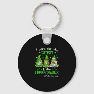 Gnomes Mother Baby Nurse St Patrick's Day Leprecha Keychain