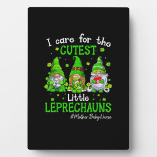 Gnomes Mother Baby Nurse St Patrick's Day Leprecha Plaque
