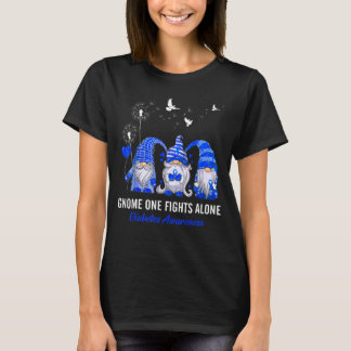 Gnomes One Fights Alone Diabetes Awareness T-Shirt