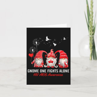 Gnomes One Fights Alone Hiv Aids Awareness  Card