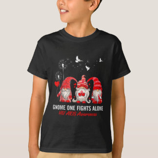 Gnomes One Fights Alone Hiv Aids Awareness  T-Shirt
