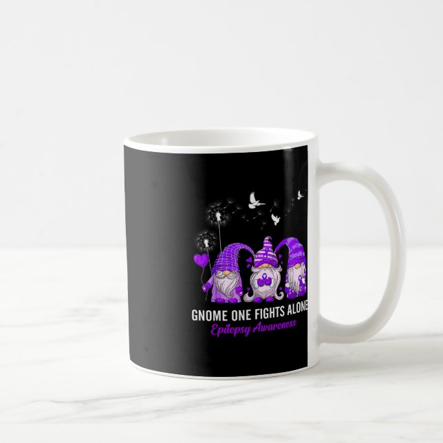 Gnomes One Fights Epilepsy Awareness Alone Epileps Coffee Mug (Right)