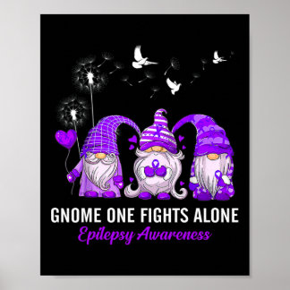 Gnomes One Fights Epilepsy Awareness Alone Epileps Poster