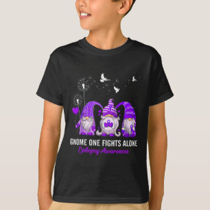 Gnomes One Fights Epilepsy Awareness Alone Epileps T-Shirt