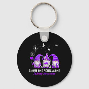 Gnomes One Fights Epilepsy Awareness Alone Keychain