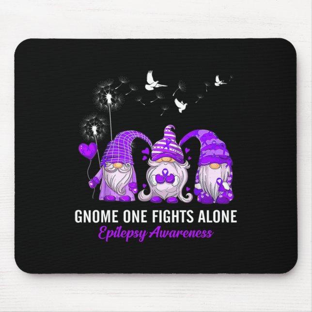 Gnomes One Fights Epilepsy Awareness Alone  Mouse Pad (Front)