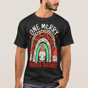 Gnomes One Merry Radiation Therapist Rainbow Chris T-Shirt
