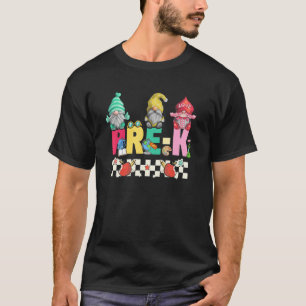 Gnomes Pre K Crew First Day Teacher Back To School T-Shirt