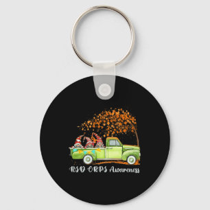 Gnomes Riding Truck Rsd Crps Awareness Keychain