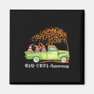 Gnomes Riding Truck Rsd Crps Awareness  Magnet