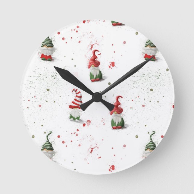 Gnomes Round Clock (Front)