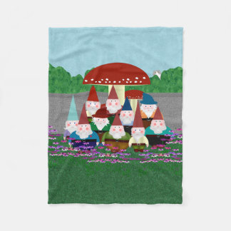 Gnomes Small Fleece Blanket
