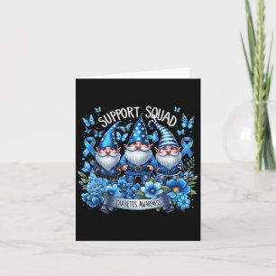 Gnomes Support Squad Blue Gnomes Diabetes Awarenes Card