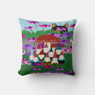 Gnomes Throw Pillow