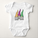 Gnomes - Tomten Baby Bodysuit<br><div class="desc">Tomten (sometimes called Nisse) hasn’t always been the Swedish Santa (replacing the Yule Goat); actually originating as a mythical creature in Scandinavian lore that played a role more similar to a “house gnome.” The tomten would secretly live in, or under, a house and protect the children and animals from evil...</div>