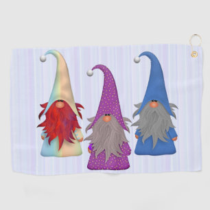 Gnomes Trio Golf Towel