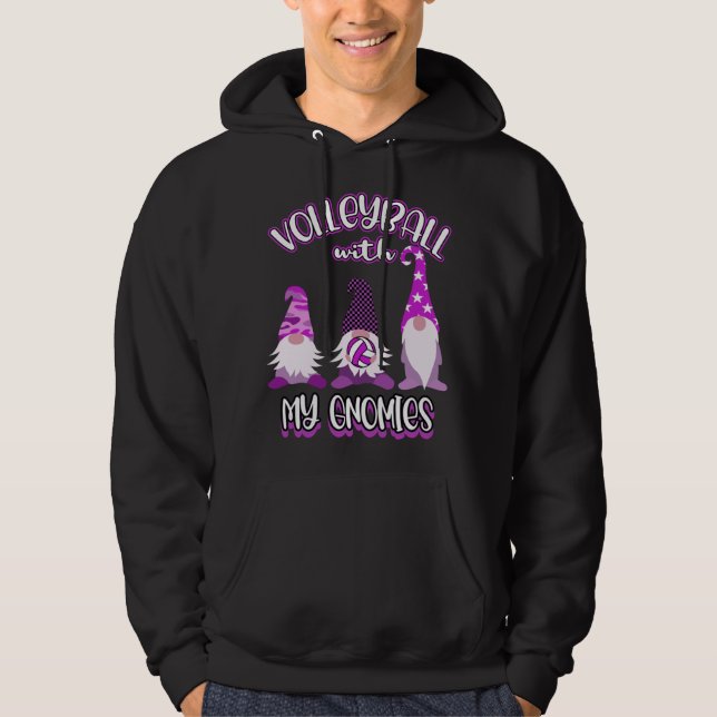 Gnomes Volleyball Player Practice Hoodie (Front)