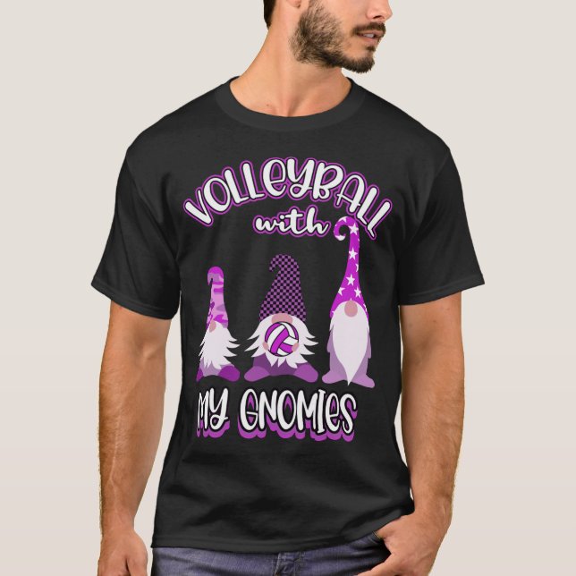 Gnomes Volleyball Player Practice T-Shirt (Front)