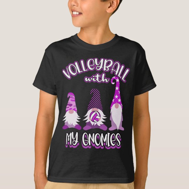 Gnomes Volleyball Player Practice T-Shirt (Front)