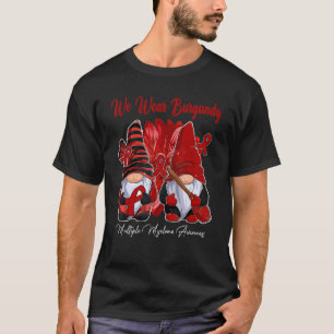 Gnomes We Wear Purple Migraine Headache Awareness T-Shirt