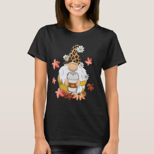 Gnomes Wearing Leopard Hat Thanksgiving Vibes Pump T-Shirt