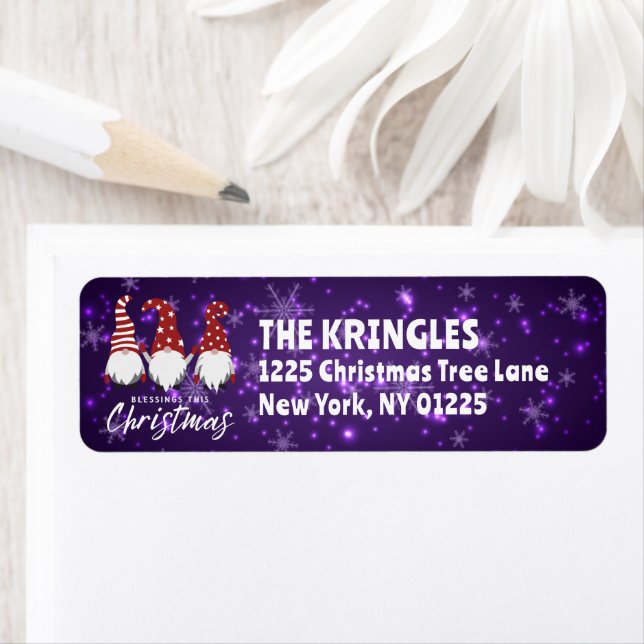 Gnomes With Blessings Deep Purple Adresse de retou (En situation)