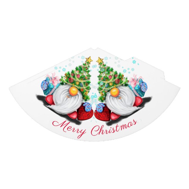 Gnomes with Gift Funny Christmas Party Hat (Front)