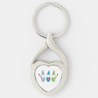Gnomes With Hearts Magnet Keychain