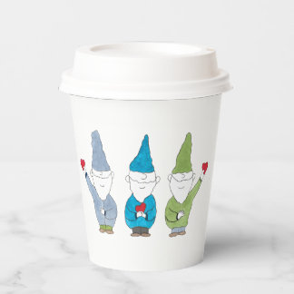 Gnomes With Hearts Paper Cups