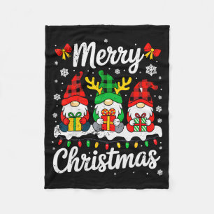 Gnomes Xmas Funny Merry Christmas Squad For Men Wo Fleece Blanket