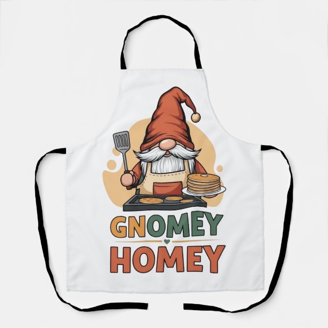 Gnomey homey pancakes design apron (Front)