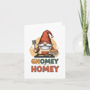 Gnomey homey pancakes design holiday card