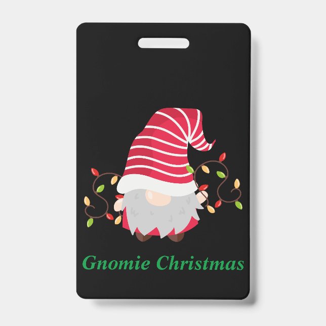 Gnomie Christmas Badge (Front)