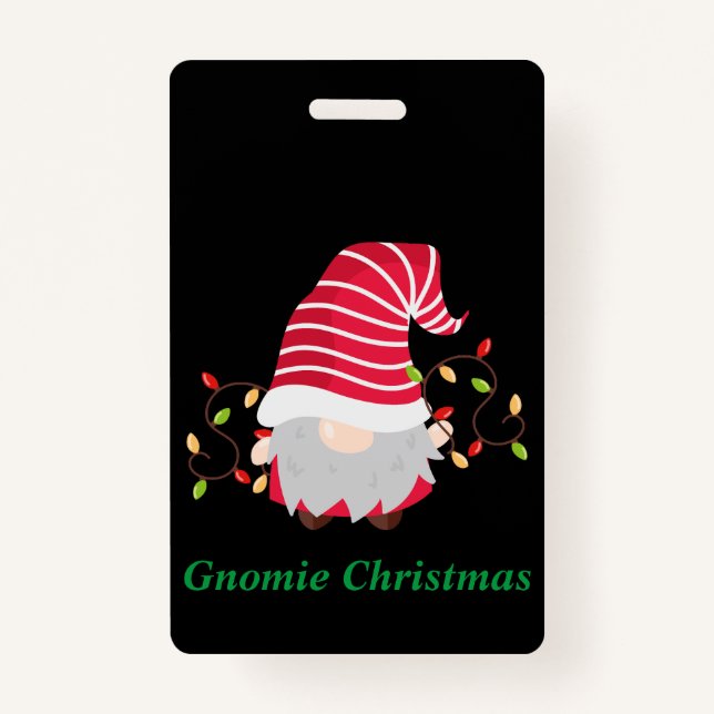 Gnomie Christmas Badge (Front)