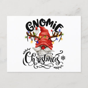 Gnomie Christmas Christmas Gnome Lights Chain Postcard