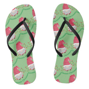 Gnomie Christmas Flip Flops