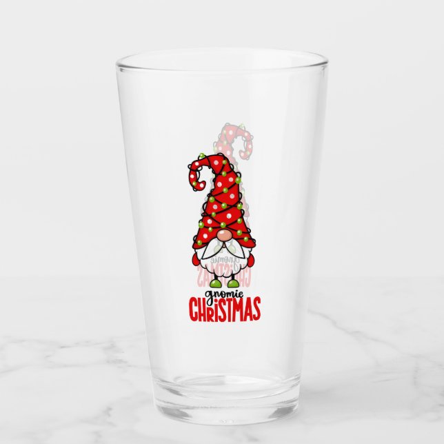 Gnomie Christmas Glass (Front)