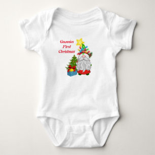 Gnomies First Christmas Baby Bodysuit