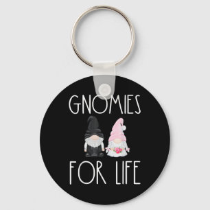 Gnomies For Life Funny Wedding Gnome Bride Groom M Keychain