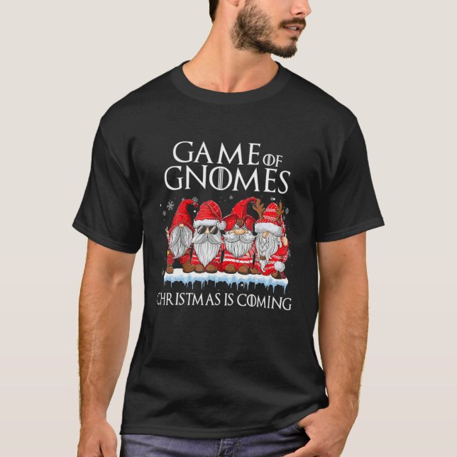 Gnomies Games Of Gnomes Christmas Is Coming Pajama T-Shirt (Front)